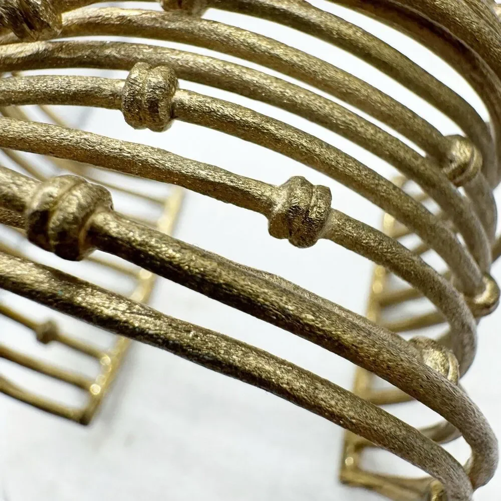 Rivka Friedman 18K Gold Clad Wrapped Mina Cuff Knotted Statement Bracelet